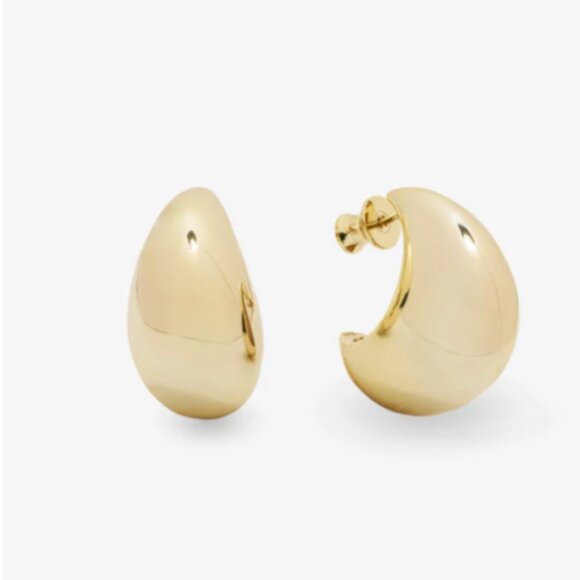 Melinda Maria "She's So Smooth" Teardrop Hoops - Picture 1 of 6